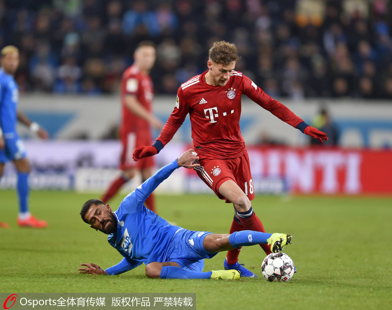 捷克奥门将头球破门，霍芬海姆连胜云达不胜